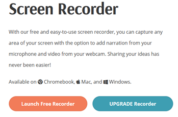 Orange Launch Free Recorder button shown