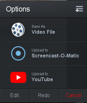 Save As and Upload to YouTube are two options shown.