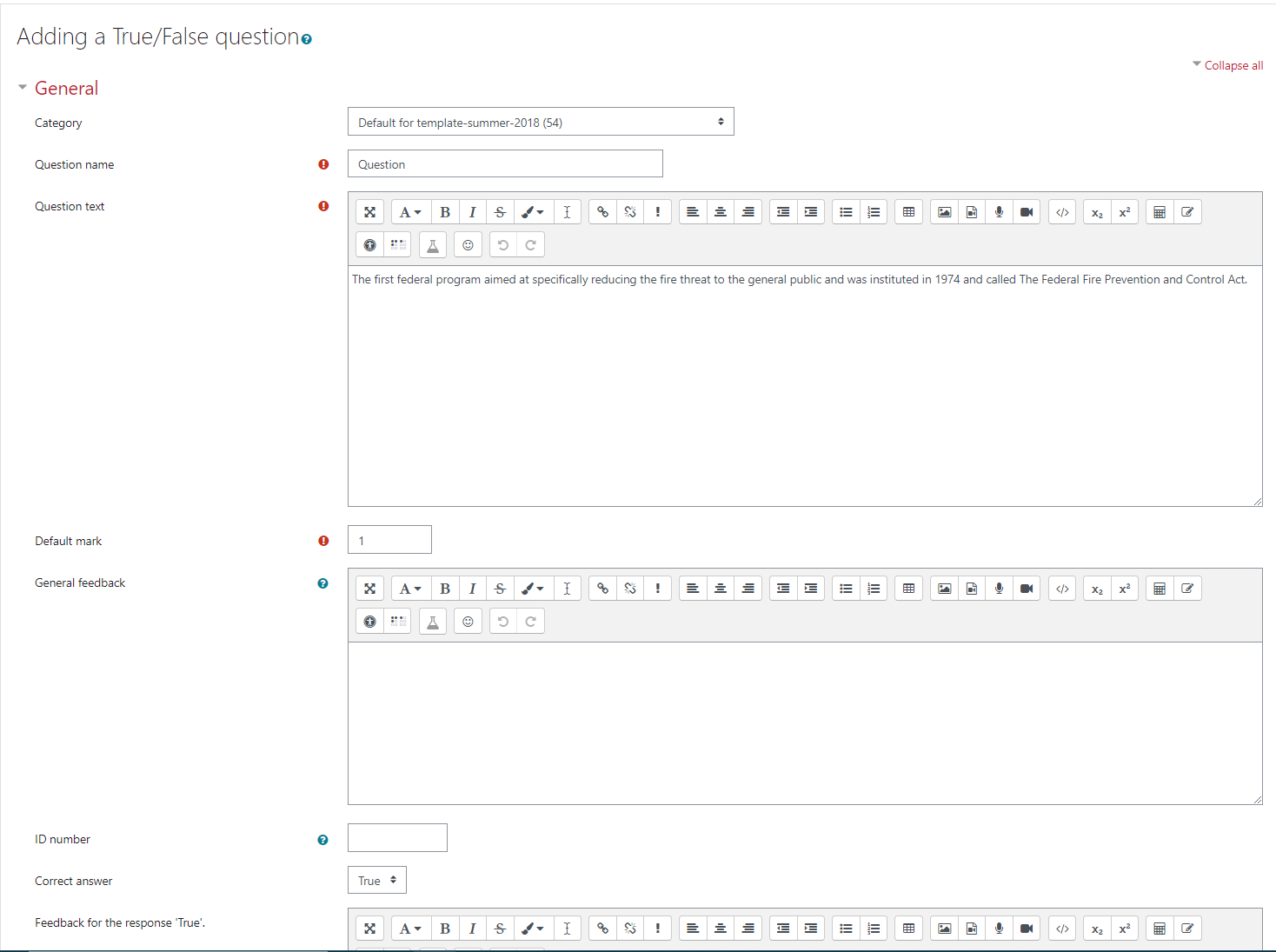 Fields to create new question and answer choice(s)