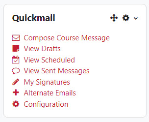 Moodle QuickMail block