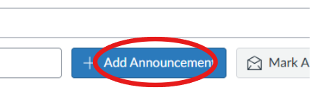 Add announcement with a circle around it.