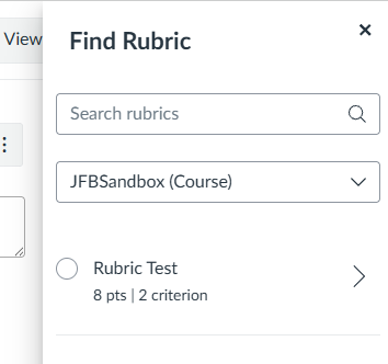 Search box and a course dropdown box.