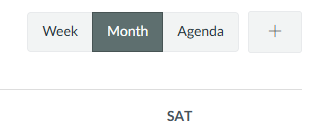Calendar buttons with week, month, agenda, and a plus buttons. 