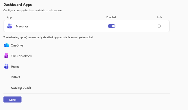 Enable button showing for Microsoft teams.