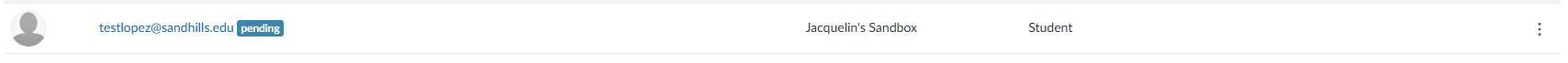 Clicking on the student name.