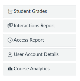 Student dashboard menu, where you click access report.